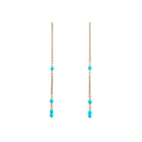 エシカルでサステナブルなジュエリーをご提案するHASUNAのK18製ターコイズのピアス。
約2cmのK18製のバーの後ろにピアスポスト。そのバーの下に約2mmのターコイズ1石、約1cmのバー、ターコイズ1石、ターコイズ2石の順で連なり下がっているピアスです。全長は約5cm。
誕生石 ターコイズ ターコイズピアス ターコイズジュエリー トルコ石 ピアス ロングピアス エシカル サステナブル エシカルジュエリー ハスナ HASUNA