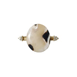 l'unique リング オーバル シェル&ダイヤモンド #1【11号】