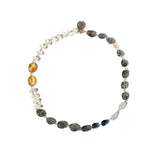 luxe Essence ネックレス ブラックルチルクォーツ&ロンドンブルートパーズ【完売】