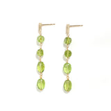 luxe Essence ロングピアス ペリドット 4stones