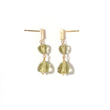 luxe Essence ショートピアス オリーブクォーツ【オーダー制作】