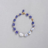 luxe Essence ブレスレット デュモルチェライトインクォーツ&タンザナイト blue