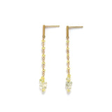 luxe Essence ロングピアス イエローサファイア&ホワイトサファイア