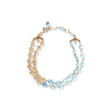 luxe Essence 二連ブレスレット アクアマリン&インペリアルトパーズ