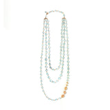 luxe Essence 三連ネックレス アクアマリン&インペリアルトパーズ