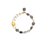 luxe Essence ブレスレット ブラックルチルクォーツ&ロンドンブルートパーズ【完売】