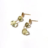 luxe Essence ショートピアス オリーブクォーツ【オーダー制作】