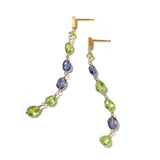 luxe Essence ロングピアス ペリドット&アイオライト