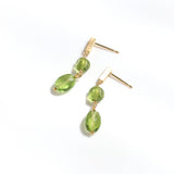 luxe Essence ショートピアス ペリドット 2stones
