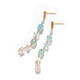 luxe Essence ロングピアス アクアマリン&ベリル【完売】