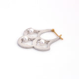 luxe パターンピアス ベビーパール シルバー【オーダー制作】