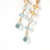 luxe Essence ロングピアス アクアマリン&インペリアルトパーズ
