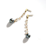 luxe Essence ピアス オパール&ミクロネシアパール