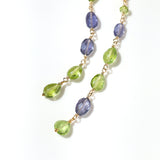 luxe Essence ロングピアス ペリドット&アイオライト