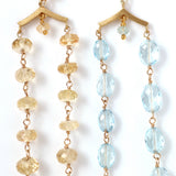 luxe Essence 二連ブレスレット アクアマリン&インペリアルトパーズ