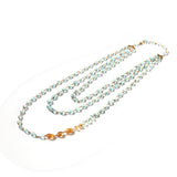 luxe Essence 三連ネックレス アクアマリン&インペリアルトパーズ