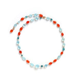 luxe Essence ネックレス アクアマリン&カーネリアン