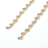 luxe Essence K18ロングピアス オレンジサファイア