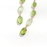 luxe Essence ロングピアス ペリドット&クリソベリルキャッツアイ 4stones