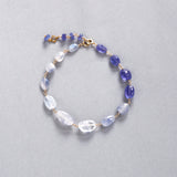 luxe Essence ブレスレット デュモルチェライトインクォーツ&タンザナイト white