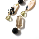 One of a kind ロングピアス トルマリン&ウィルクス貝【完売】