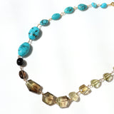 luxe Essence ネックレス ターコイズ&オリーブクォーツ【完売】