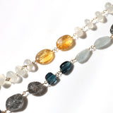 luxe Essence ネックレス ブラックルチルクォーツ&ロンドンブルートパーズ【完売】