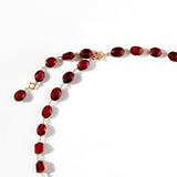 luxe Essence ネックレス ガーネット ツイスト&オーバル