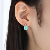 Swing ピアス ターコイズ オーバル