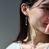 luxe Essence ロングピアス アクアマリン&ベリル【完売】