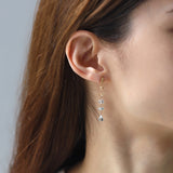 luxe Essence ロングピアス アクアマリン&インペリアルトパーズ