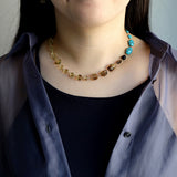 luxe Essence ネックレス ターコイズ&オリーブクォーツ【完売】