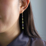 luxe Essence ロングピアス ペリドット&アイオライト