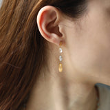 luxe Essence ショートピアス アクアマリン&インペリアルトパーズ【完売】