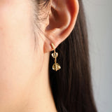 luxe Essence ショートピアス オリーブクォーツ【オーダー制作】