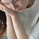 luxe Essence 二連ブレスレット アクアマリン&インペリアルトパーズ