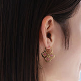 luxe パターンピアス ルビー ゴールド【オーダー制作】