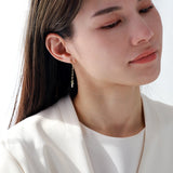 luxe Essence ロングピアス イエローサファイア&ホワイトサファイア