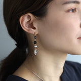 luxe Essenceピアス ロンドンブルートパーズ&クリスタル 4stones