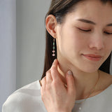 luxe Essence ピアス モルガナイト&エメラルド