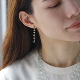 luxe Essence ロングピアス アクアマリン&インペリアルトパーズ