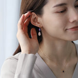 luxe Essence ピアス デュモルチェライトインクォーツ&タンザナイト 2stones