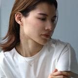 luxe Essence シャンデリアロングピアス タンザナイト&ピンクスピネル