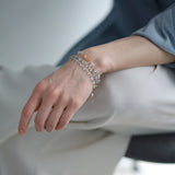 luxe Essence 二連ブレスレット アクアマリン&インペリアルトパーズ