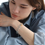 luxe Essence 二連ブレスレット アクアマリン&インペリアルトパーズ