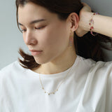 luxe Essence シャンデリアロングピアス タンザナイト&ピンクスピネル