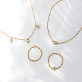 チェーンリング 重ねづけ 18金 ハスナ HASUNA エシカルジュエリー