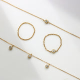 チェーンリング 重ねづけ 18金 ハスナ HASUNA エシカルジュエリー