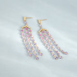 ルビー ピンクグラデーション ピアス HASUNA エシカルジュエリー ハスナ