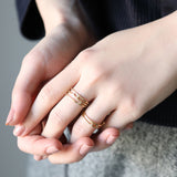 ダイヤモンド スタッキングリング 重ねづけ 18金 ハスナ HASUNA エシカルジュエリー